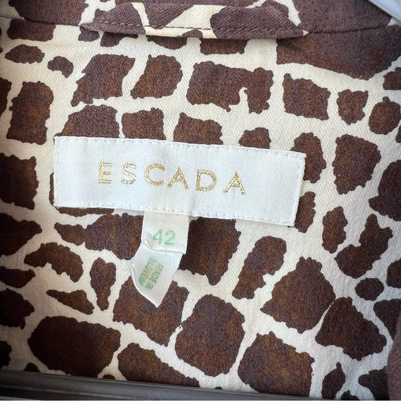Escada Animal Print Cotton Denim Jacket - Picture 6 of 7